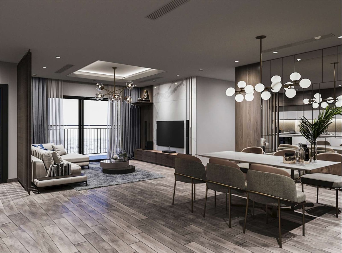 Chung cư Vinhomes Nguyễn Trãi - Định nghĩa về sống thượng lưu tại Hà Nội 18 Phối cảnh căn hộ 2 Phòng ngủ Vinhomes Nguyễn Trãi