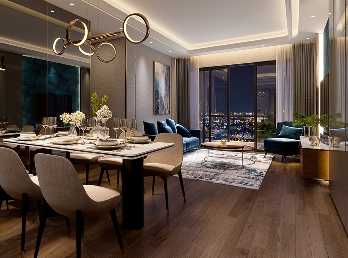 Căn hộ Vinhomes Nguyễn Trãi – Hội tụ những giá trị sống tinh hoa 1 Phối cảnh căn hộ 4 Phòng ngủ Vinhomes Nguyễn Trãi