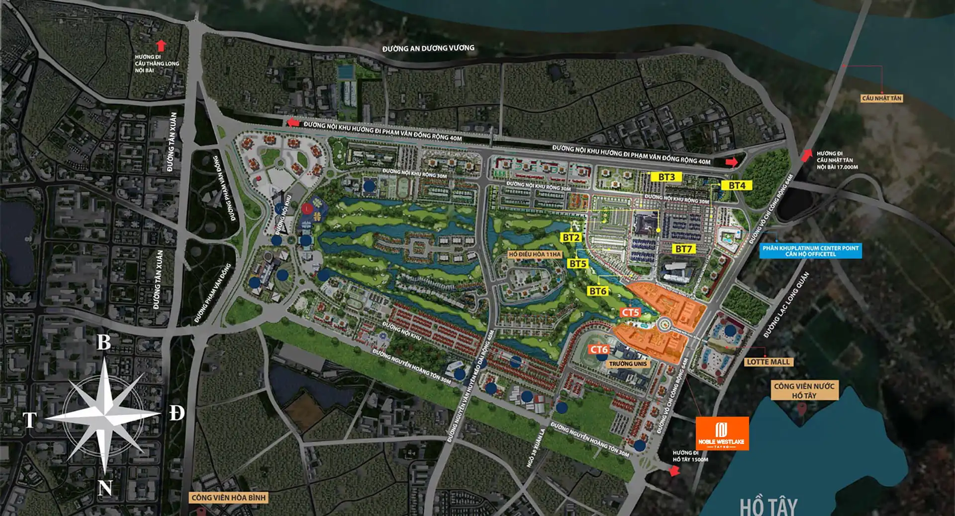 Vị trí dự án Noble West Lake Ha Noi